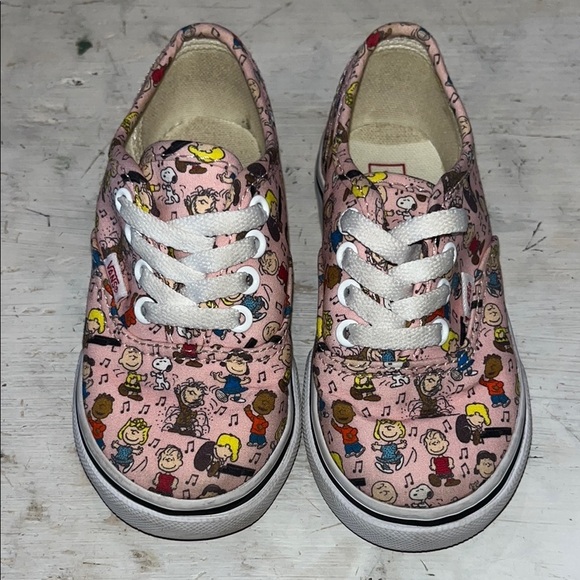 Vans X Peanuts Toddlers' Authentic Trainers - Dance Party/Pink | size 6.5 - Picture 1 of 7
